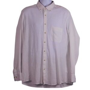 Patrick James Reserve Mens Lightweight Linen‎ Button Down Shirt SZ Lg C146